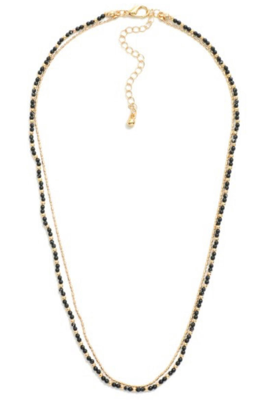 Black Bead Necklace