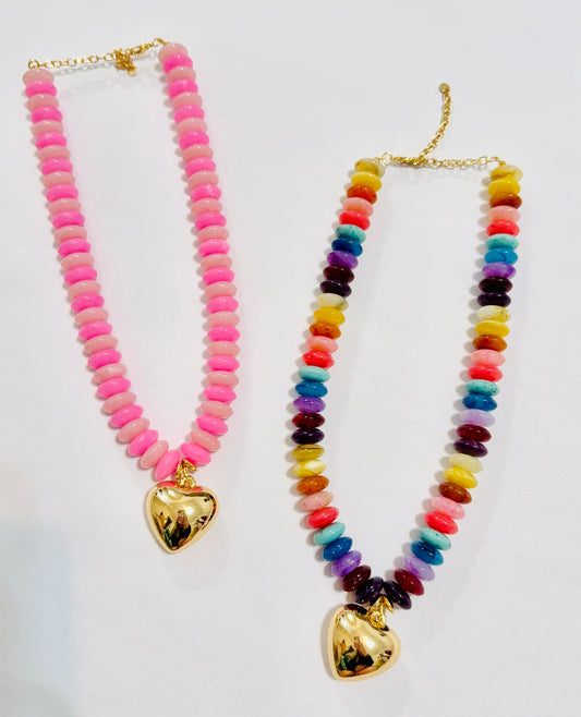 Pink Heart Necklace