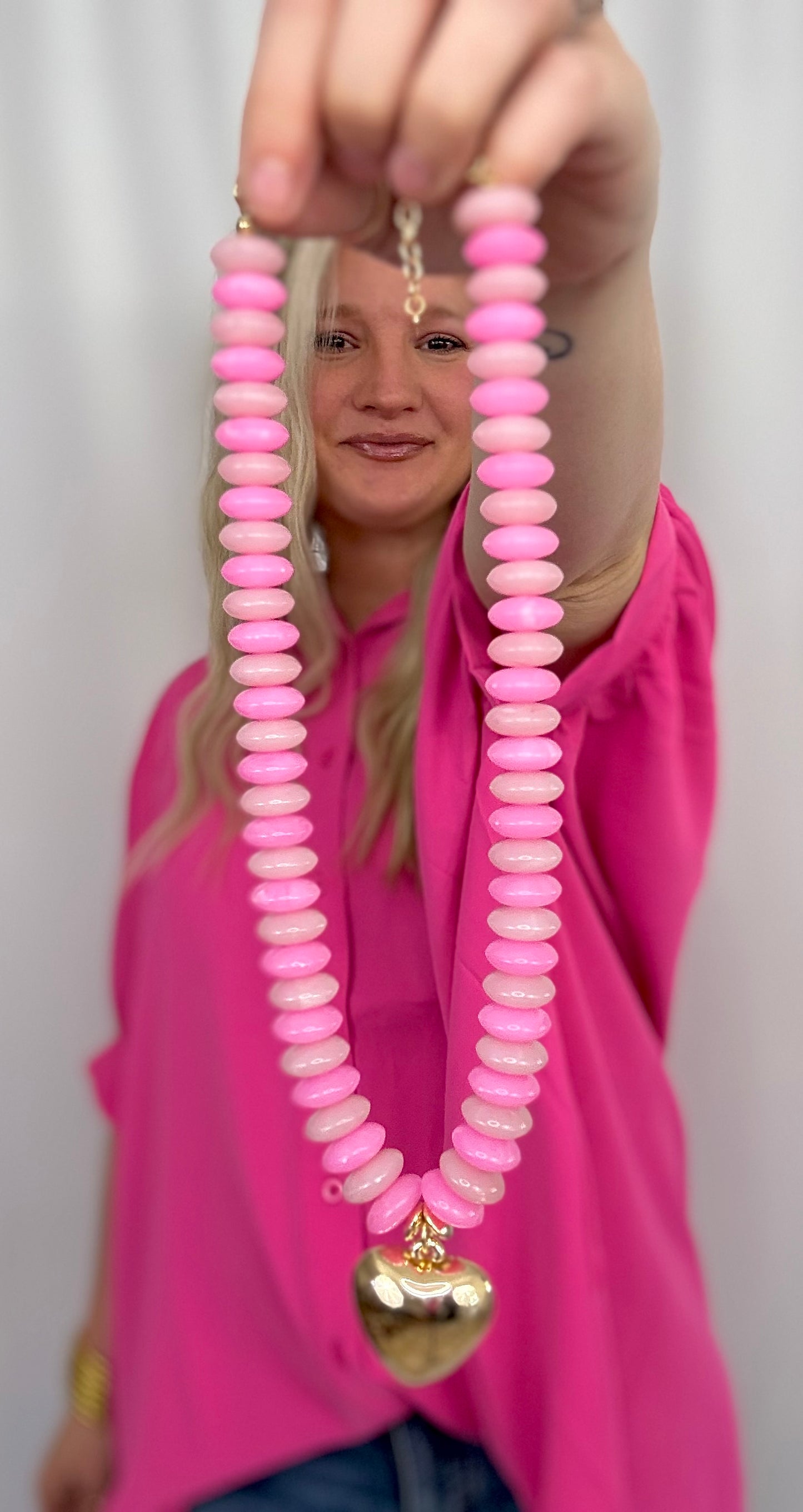 Pink Heart Necklace