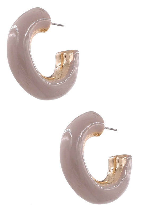 Epoxy Hoop Earrings